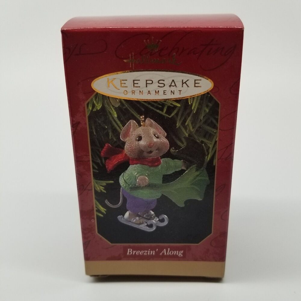 Hallmark BREEZIN' ALONG Mouse on Skates Keepsake Ornament w/ Box~NEW 1997